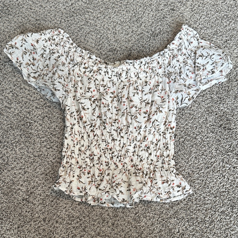 Abercrombie & Fitch Floral Smocked Blouse